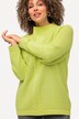 Pullover, Strukturstrick, Zopfmuster, Rundhals, Langarm