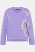 Sweatshirt, Paisley, A-Linie, V-Ausschnitt, Langarm