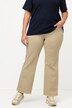 Jean coloré Mary, bord effiloché, jambes larges, coton bio