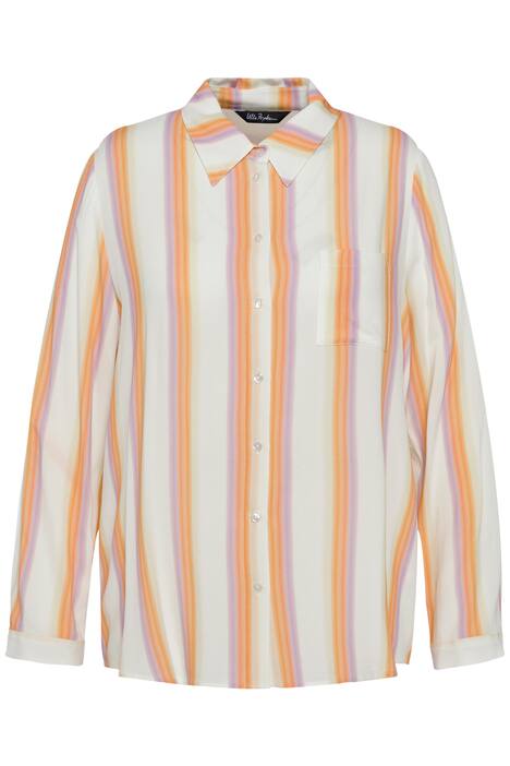 Košilová halenka, pruhy, límeček, dlouhé rukávy