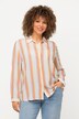 Striped Color Gradient Button Down Blouse