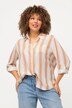 Striped Color Gradient Button Down Blouse