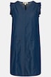 Robe, effet jean, ligne en A, col en V, manches papillon