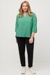Bluse, Vichykaro, A-Linie, Tunika-Ausschnitt, 3/4-Arm