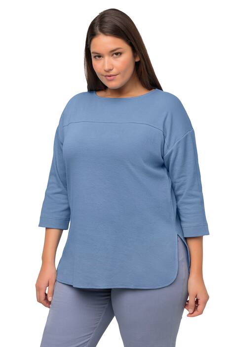 Tričko, lodičkový výstřih, 3/4 rukávy, biobavlna