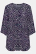 Bluse, Smokeinsatz, V-Ausschnitt, 3/4-Arm