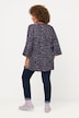 Bluse, Smokeinsatz, V-Ausschnitt, 3/4-Arm