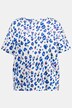 T-shirt, oversize, rund hals, korte ærmer, leo print