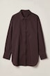 Hemdbluse, oversized, Hemdkragen, Langarm