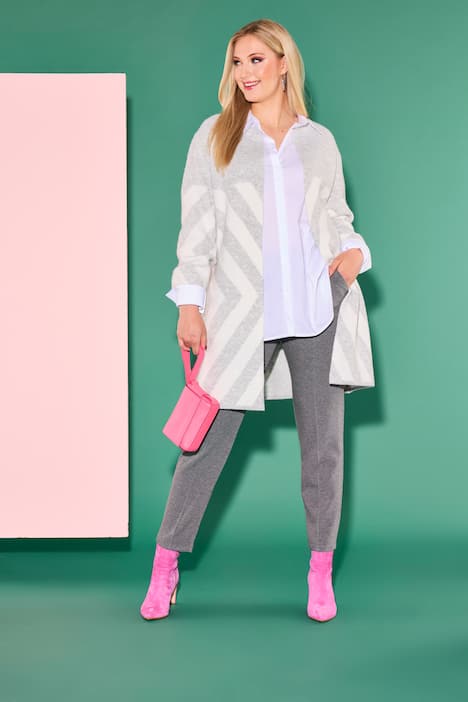 Stretch Cotton Blend Tunic Shirt