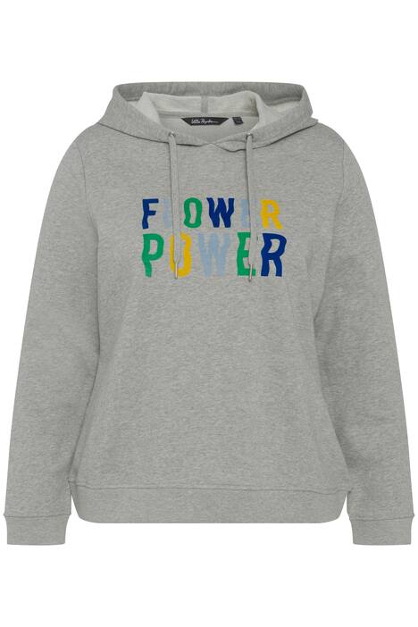 Mikina s kapucí, Flower Power, dlouhé rukávy