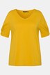 T-shirt, nœuds fantaisie, classique, col en V, manches mi-longues