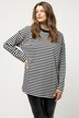 Koszulka z długim rękawem, oversize, prążki, okrągły dekolt, okrągły dekolt, długi rękaw