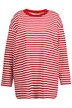 Tričko s dlouhými rukávy, oversize, proužky, kulatý výstřih