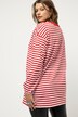 Koszulka z długim rękawem, oversize, prążki, okrągły dekolt, okrągły dekolt, długi rękaw
