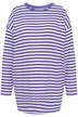 Tričko s dlouhými rukávy, oversize, proužky, kulatý výstřih