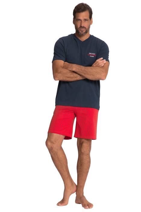 Pyžamo, krátké, tričko, vzorované šortky