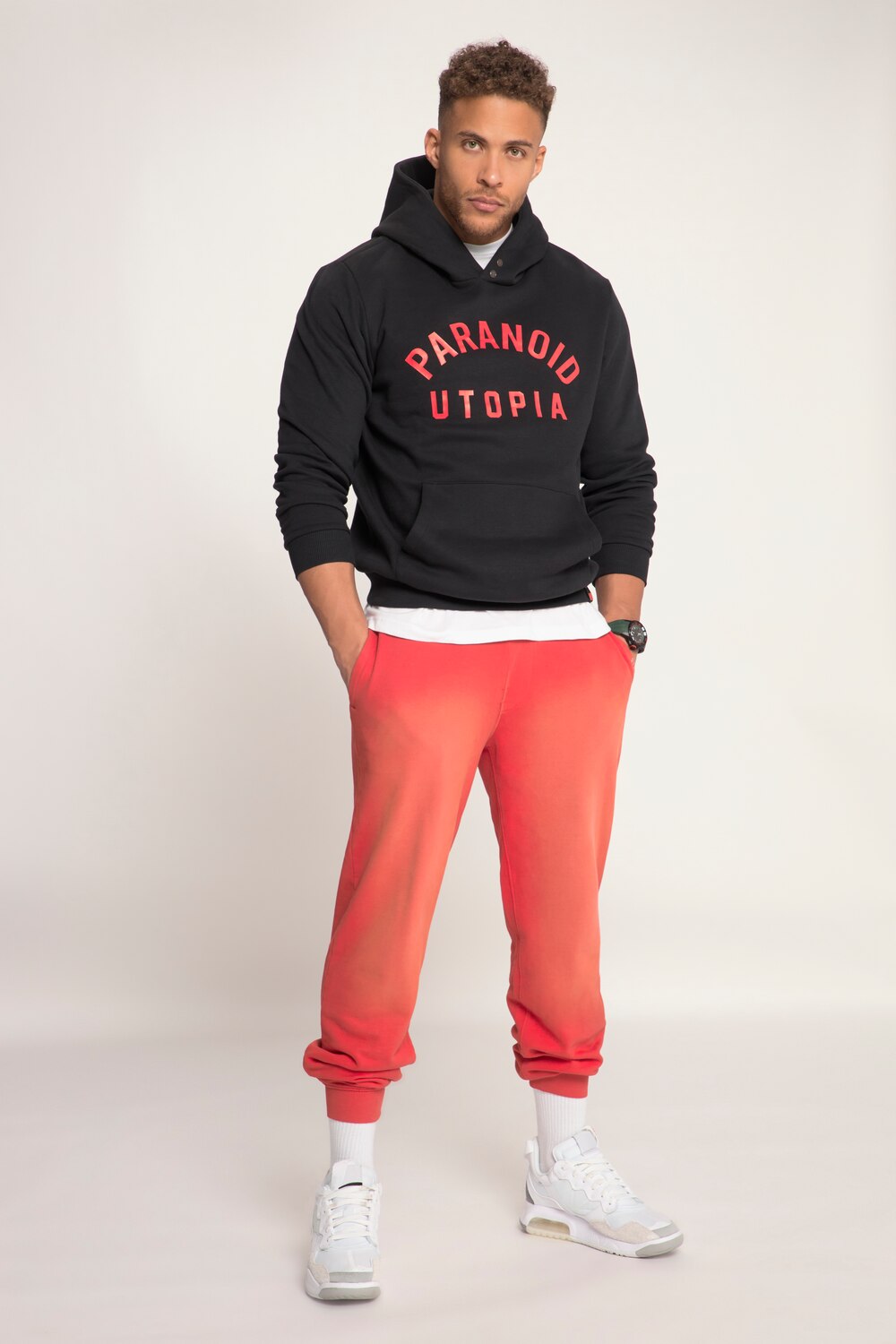 Grote Maten STHUGE joggingbroekmale, rood, Maat: 3XL, Katoen, STHUGE