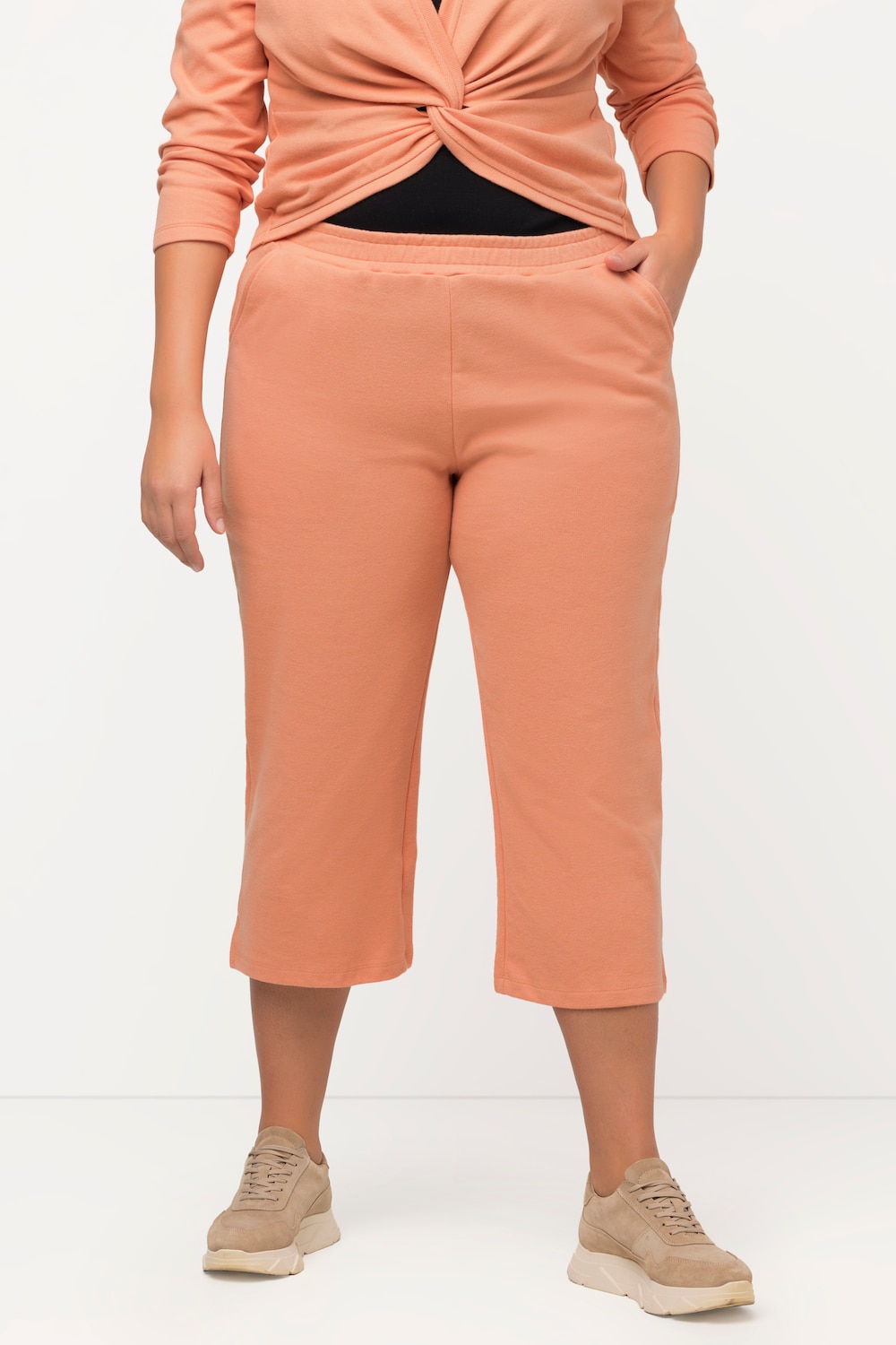 Große Größen Sweat-Culotte, Damen, orange, Größe: 54/56, Baumwolle, Ulla Popken
