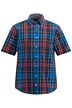Kostkovaná košile, krátké rukávy, límeček s knoflíky, Modern střih, do 8XL