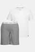 Schlafanzug, Homewear, Zweiteiler, Henley, Shorts