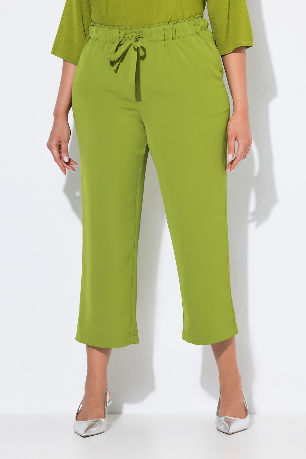 Thumbnail - Große Größen 7/8-Hose, Damen, grün, Größe: 58, Polyester, Ulla Popken