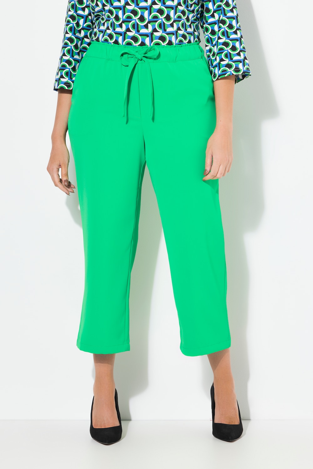 Große Größen 7/8-Hose, Damen, grün, Größe: 52, Polyester, Ulla Popken