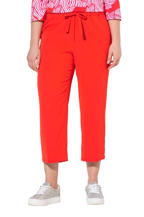 7/8 kalhoty, puky, elastický pas, vázací stuha