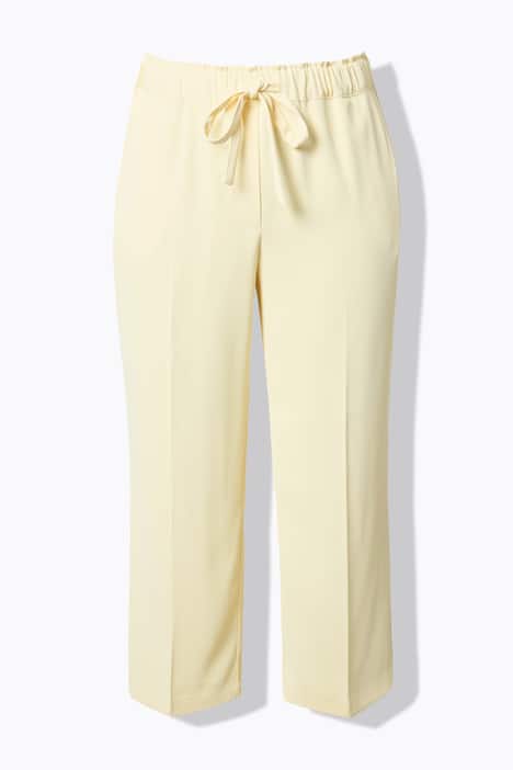 7/8-broek, persplooien, elastische tailleband, strikbandje