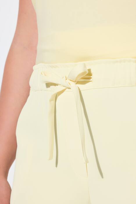 7/8-broek, persplooien, elastische tailleband, strikbandje