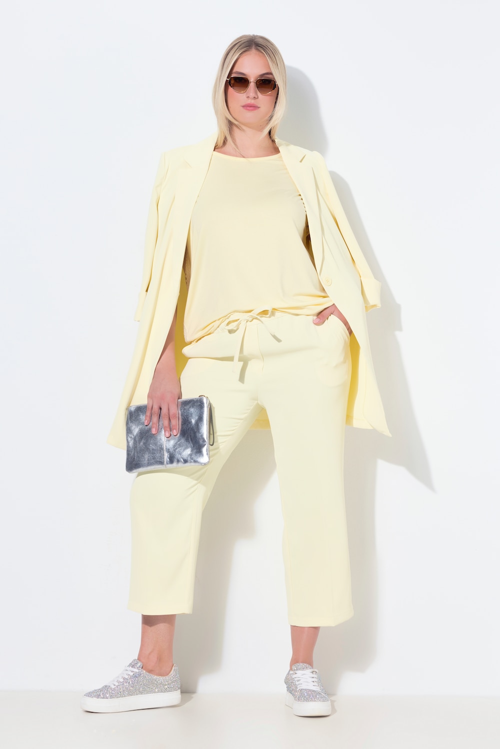 7/8-Hose, Bügelfalten, Elastikbund