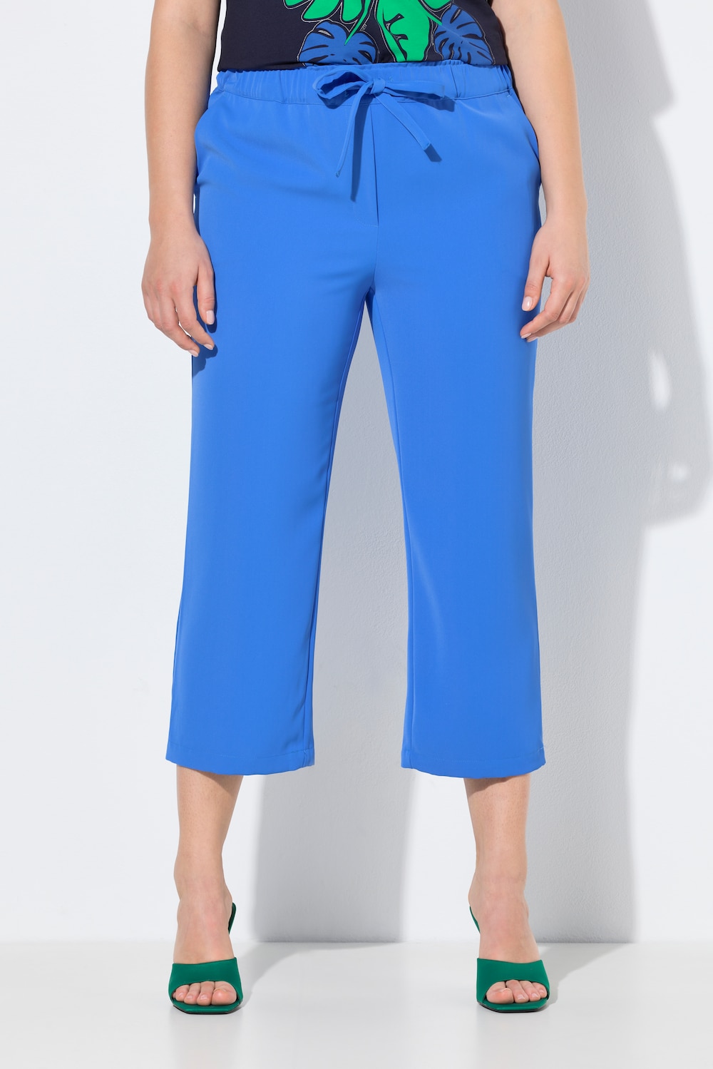 Große Größen 7/8-Hose, Damen, blau, Größe: 44, Polyester, Ulla Popken