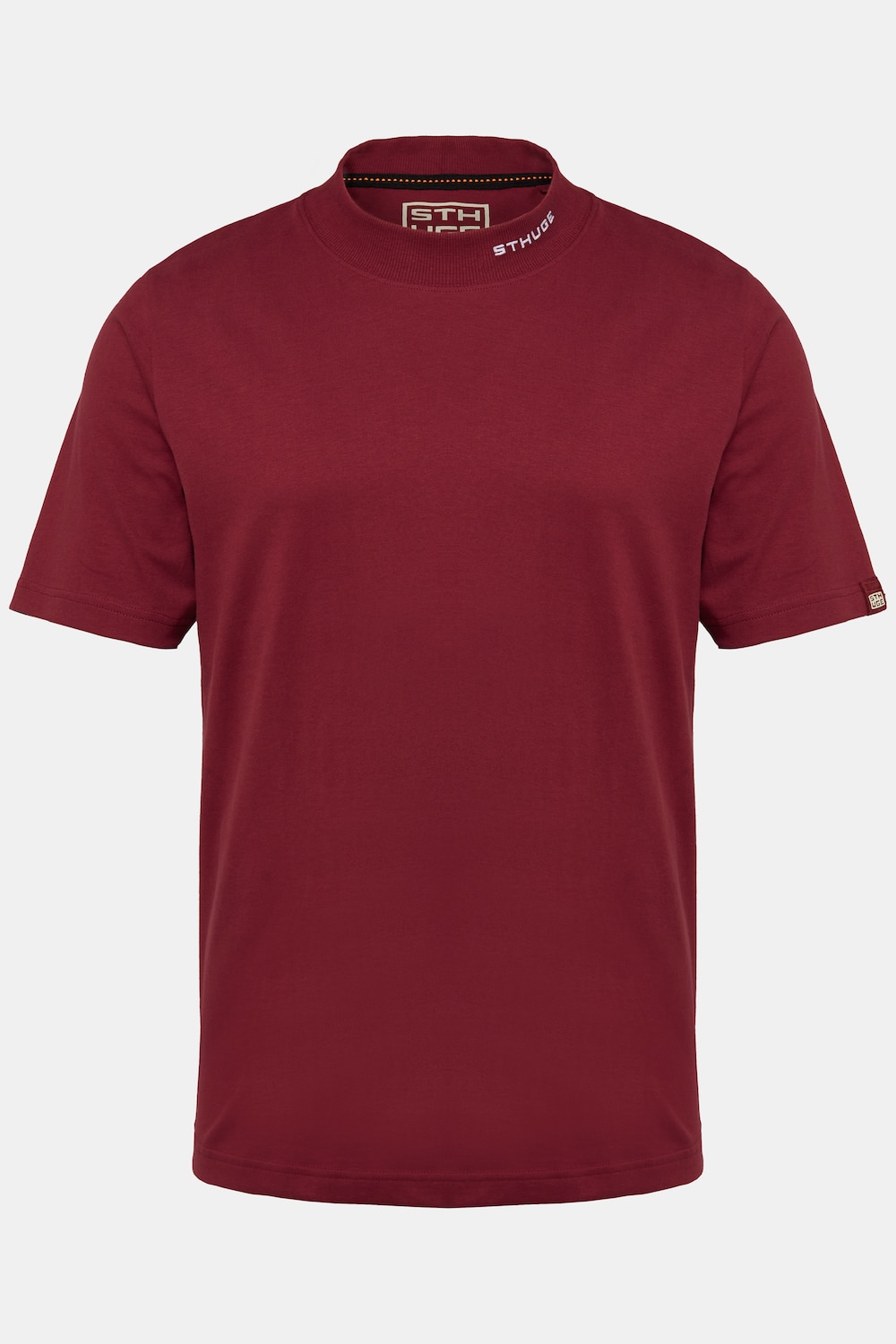 STHUGE T-Shirt, Halbarm, Stehkragen mit Schriftzug, bis 8 XL