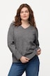 Pullover di cotone biologico con scollo a V e maniche lunghe