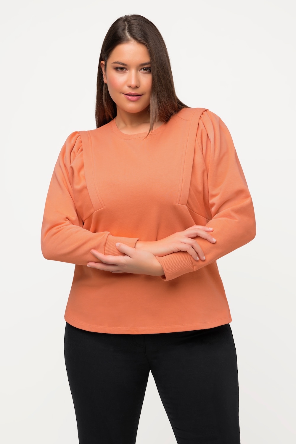 Große Größen Sweatshirt, Damen, orange, Größe: 54/56, Baumwolle, Ulla Popken