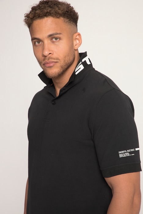 Polo à manches courtes. Maille piquée et pied de col. Disponible jusqu'au 8XL.