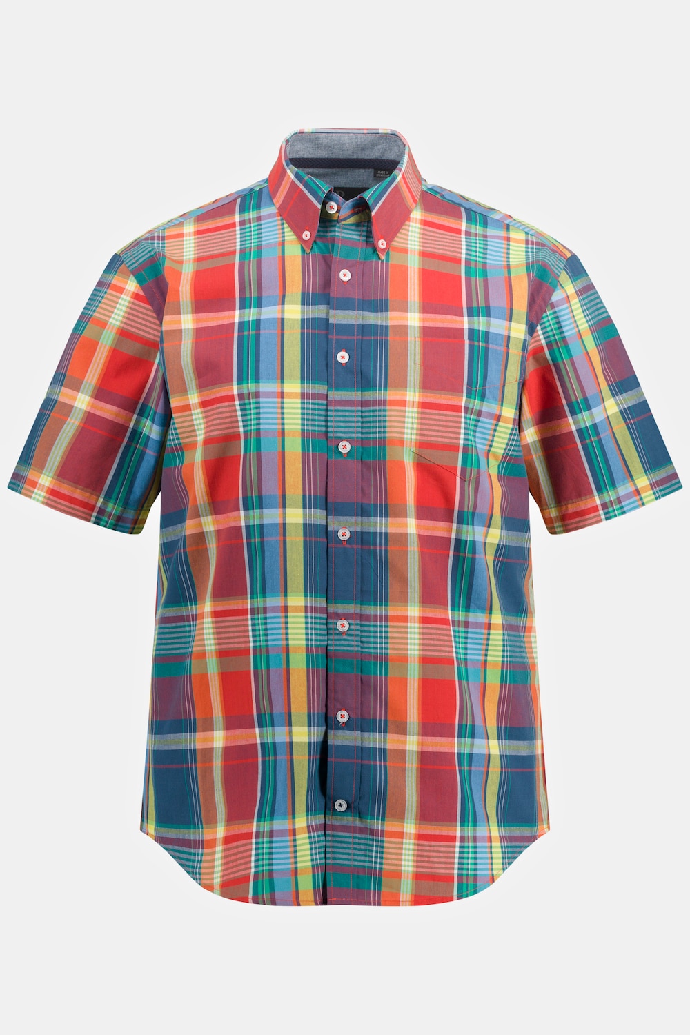 Karohemd, Halbarm, Buttondown-Kragen, Modern Fit, bis 8 XL