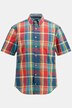 Kostkovaná košile, krátké rukávy, límeček s knoflíky, Modern střih, do 8XL