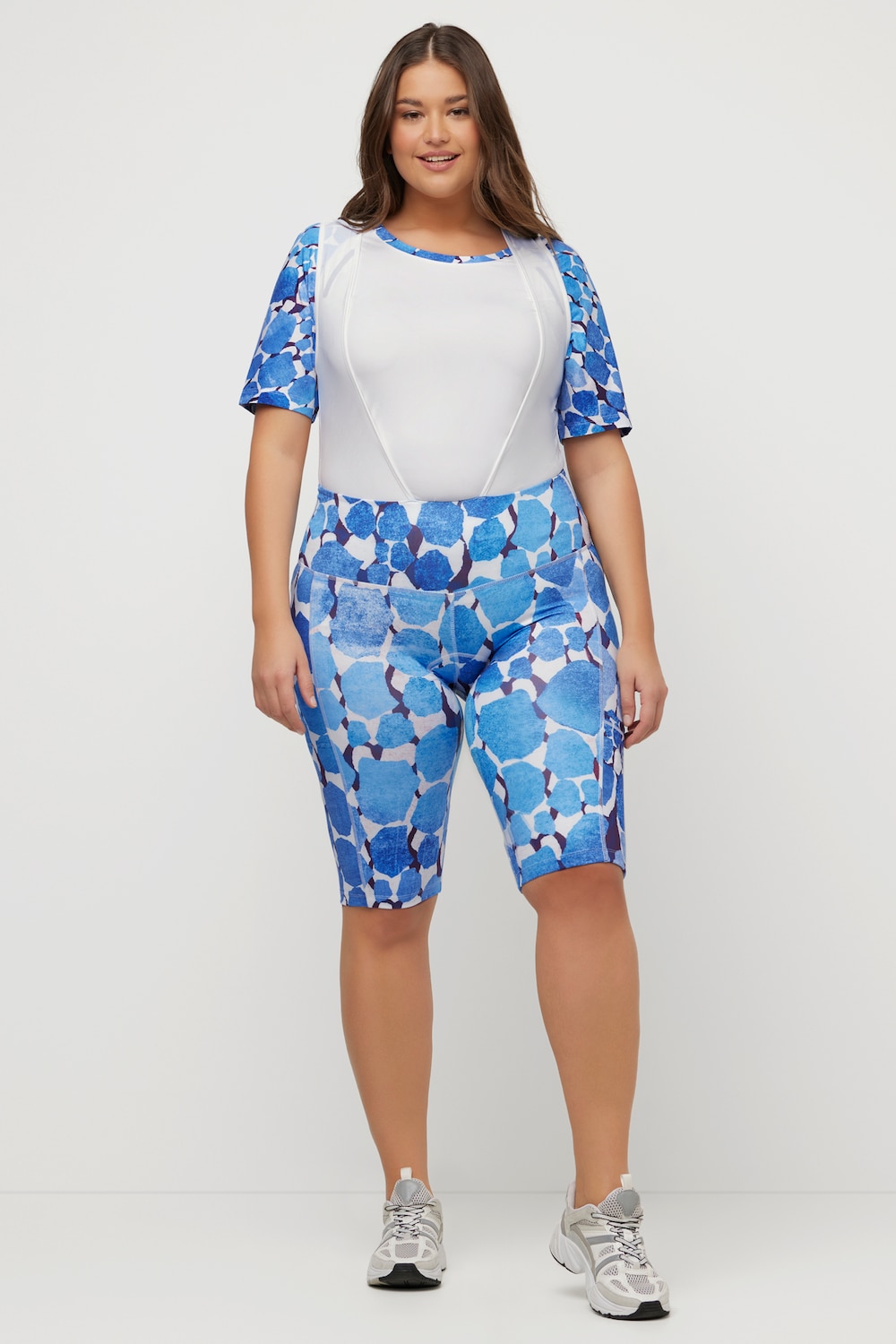 Große Größen Radfahr-Radler, Damen, beige, Größe: 54/56, Polyester/Elasthan, Ulla Popken