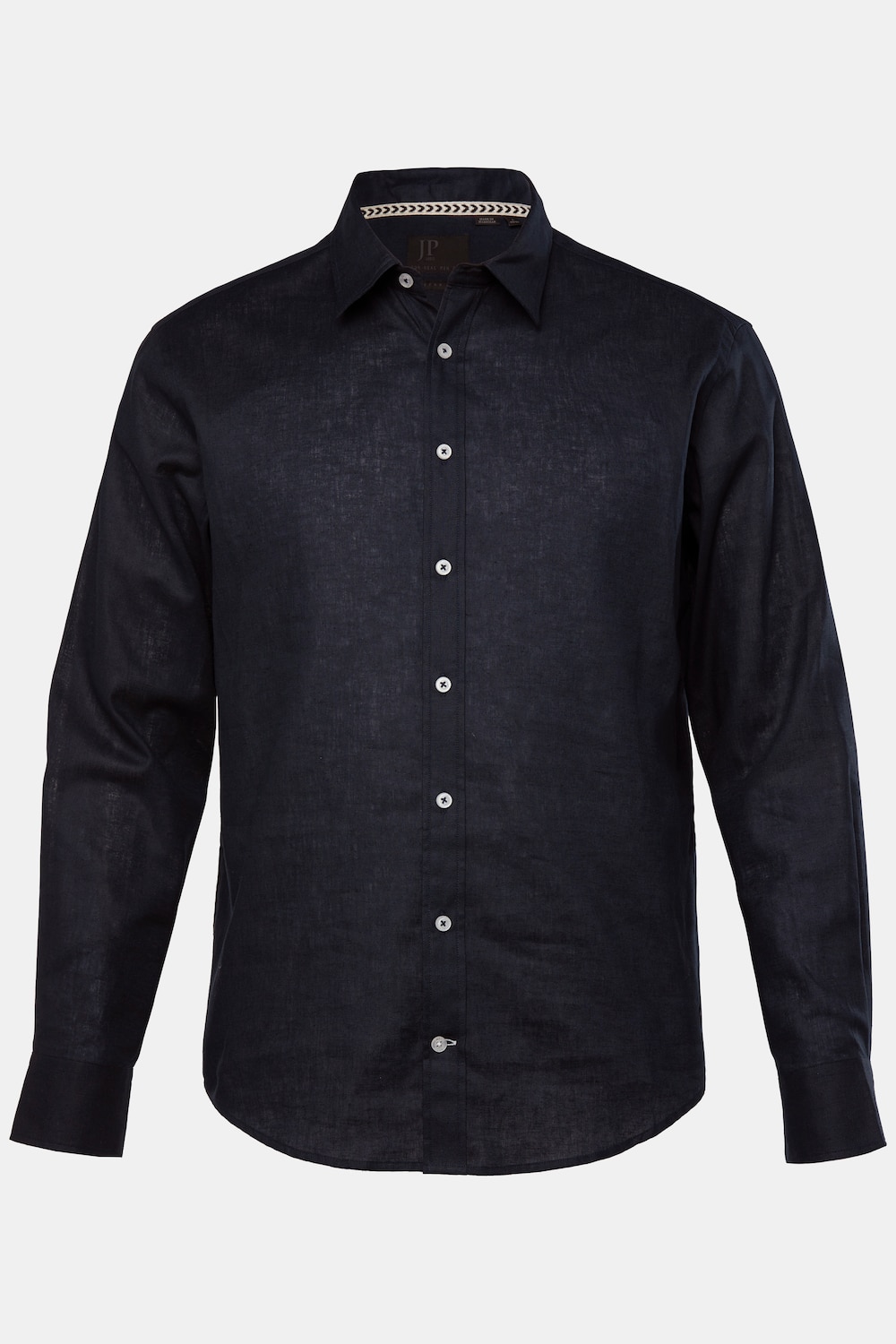 Hemd, Langarm, Leinenmix, Kentkragen, Modern Fit