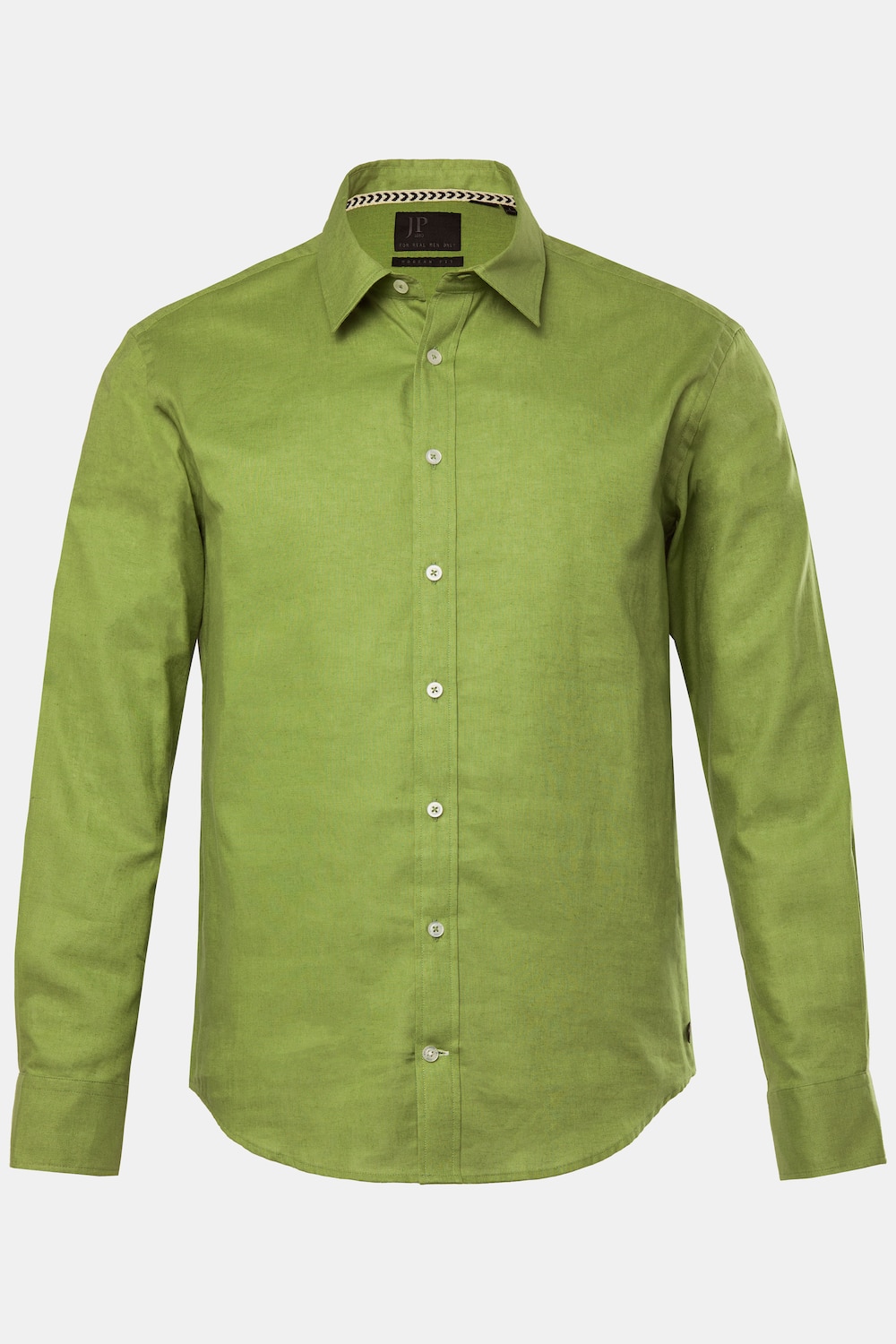 Hemd, Langarm, Leinenmix, Kentkragen, Modern Fit