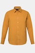 Chemise en lin mélangé, manches longues et col Kent, coupe Modern Fit