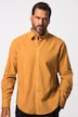 Chemise en lin mélangé, manches longues et col Kent, coupe Modern Fit