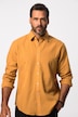 Chemise en lin mélangé, manches longues et col Kent, coupe Modern Fit