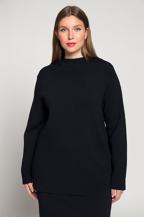 Jacquard Knit Long Sleeve Top