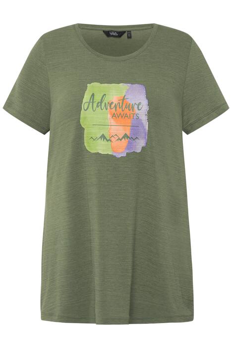 Tričko, nápis, kulatý výstřih, krátké rukávy