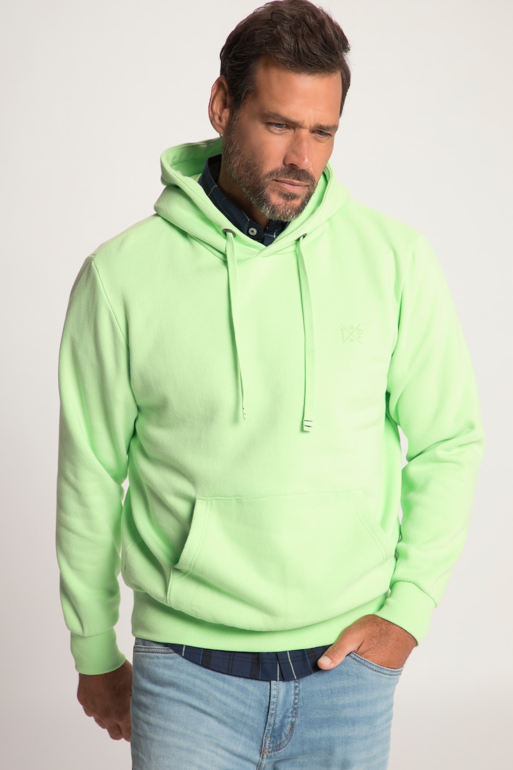 Grote Maten hoodie, Heren, groen, Maat: XL, Katoen/Polyester, JP1880