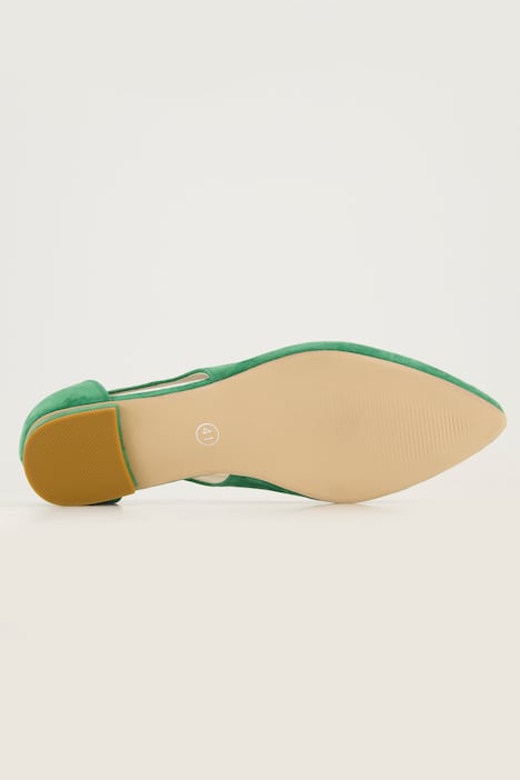 Leren ballerina's, cut-out, wijdte H