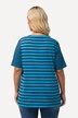 Mixed Size Stripe V-Neck Tee