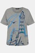 T-shirt, vuurtoren, oversized, ronde hals, korte mouwen